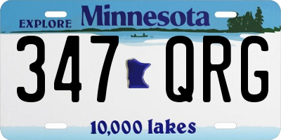 MN license plate 347QRG