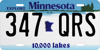 MN license plate 347QRS