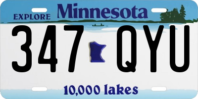 MN license plate 347QYU
