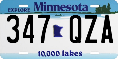 MN license plate 347QZA