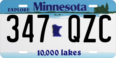 MN license plate 347QZC