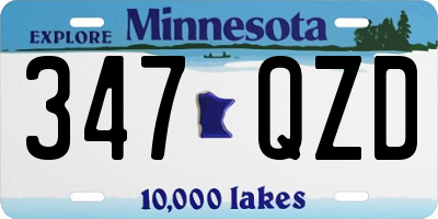 MN license plate 347QZD