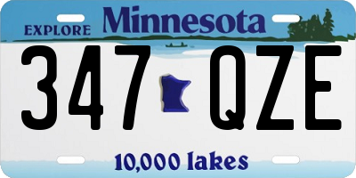 MN license plate 347QZE
