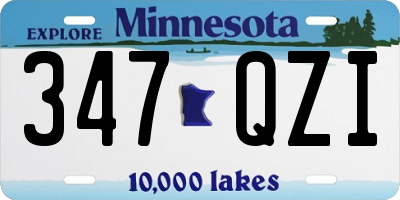 MN license plate 347QZI