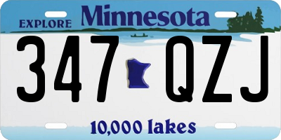 MN license plate 347QZJ