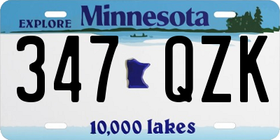 MN license plate 347QZK