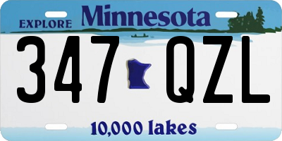 MN license plate 347QZL