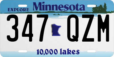 MN license plate 347QZM