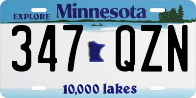 MN license plate 347QZN
