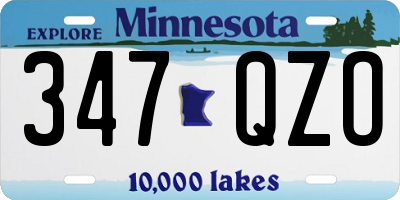 MN license plate 347QZO