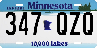 MN license plate 347QZQ
