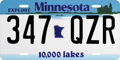 MN license plate 347QZR