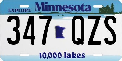 MN license plate 347QZS