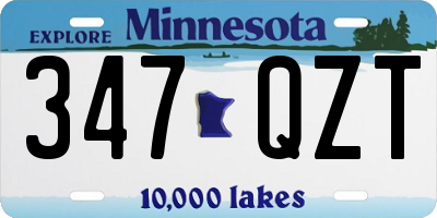 MN license plate 347QZT