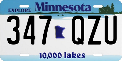 MN license plate 347QZU