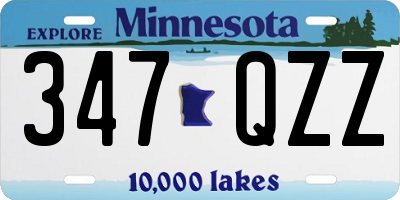 MN license plate 347QZZ