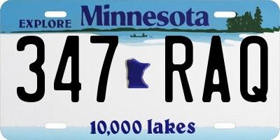 MN license plate 347RAQ