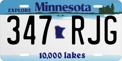 MN license plate 347RJG