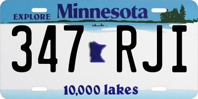MN license plate 347RJI