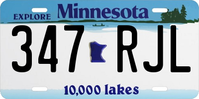 MN license plate 347RJL