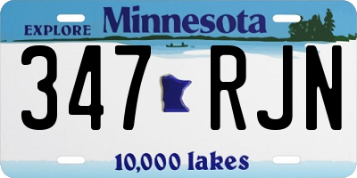 MN license plate 347RJN