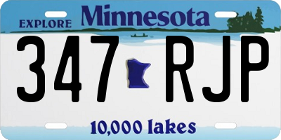 MN license plate 347RJP
