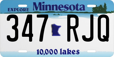 MN license plate 347RJQ