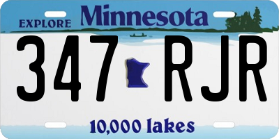 MN license plate 347RJR