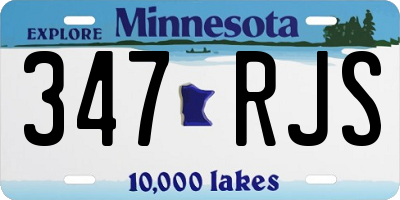MN license plate 347RJS