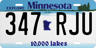 MN license plate 347RJU