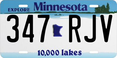 MN license plate 347RJV