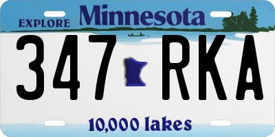 MN license plate 347RKA