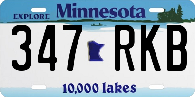 MN license plate 347RKB