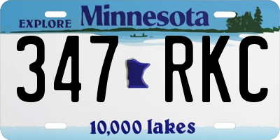 MN license plate 347RKC
