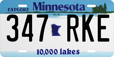 MN license plate 347RKE