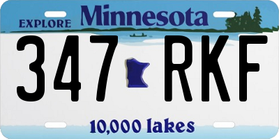MN license plate 347RKF
