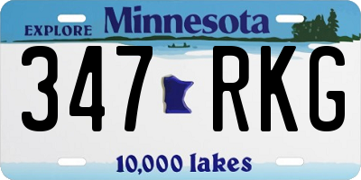 MN license plate 347RKG