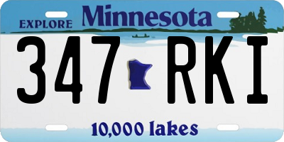 MN license plate 347RKI