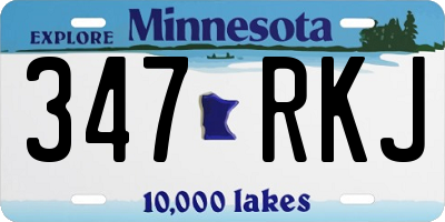 MN license plate 347RKJ