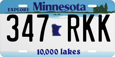 MN license plate 347RKK