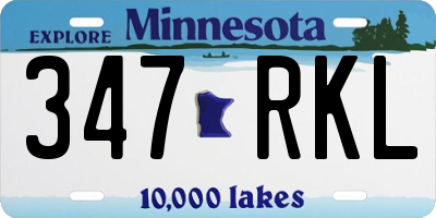 MN license plate 347RKL
