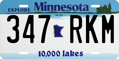 MN license plate 347RKM