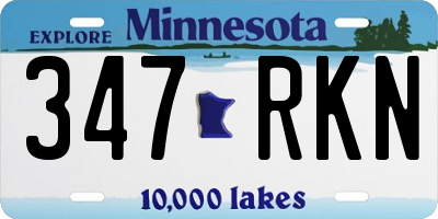 MN license plate 347RKN