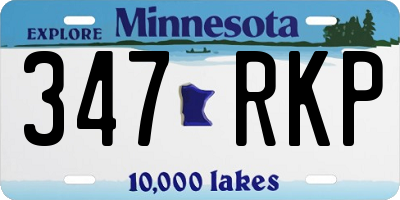 MN license plate 347RKP