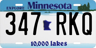 MN license plate 347RKQ