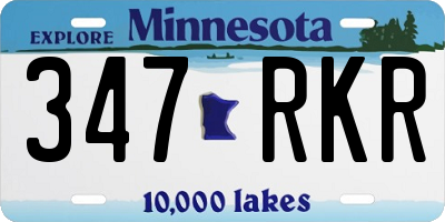 MN license plate 347RKR