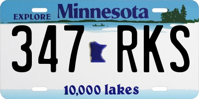 MN license plate 347RKS