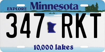 MN license plate 347RKT