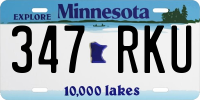 MN license plate 347RKU