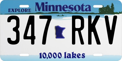 MN license plate 347RKV